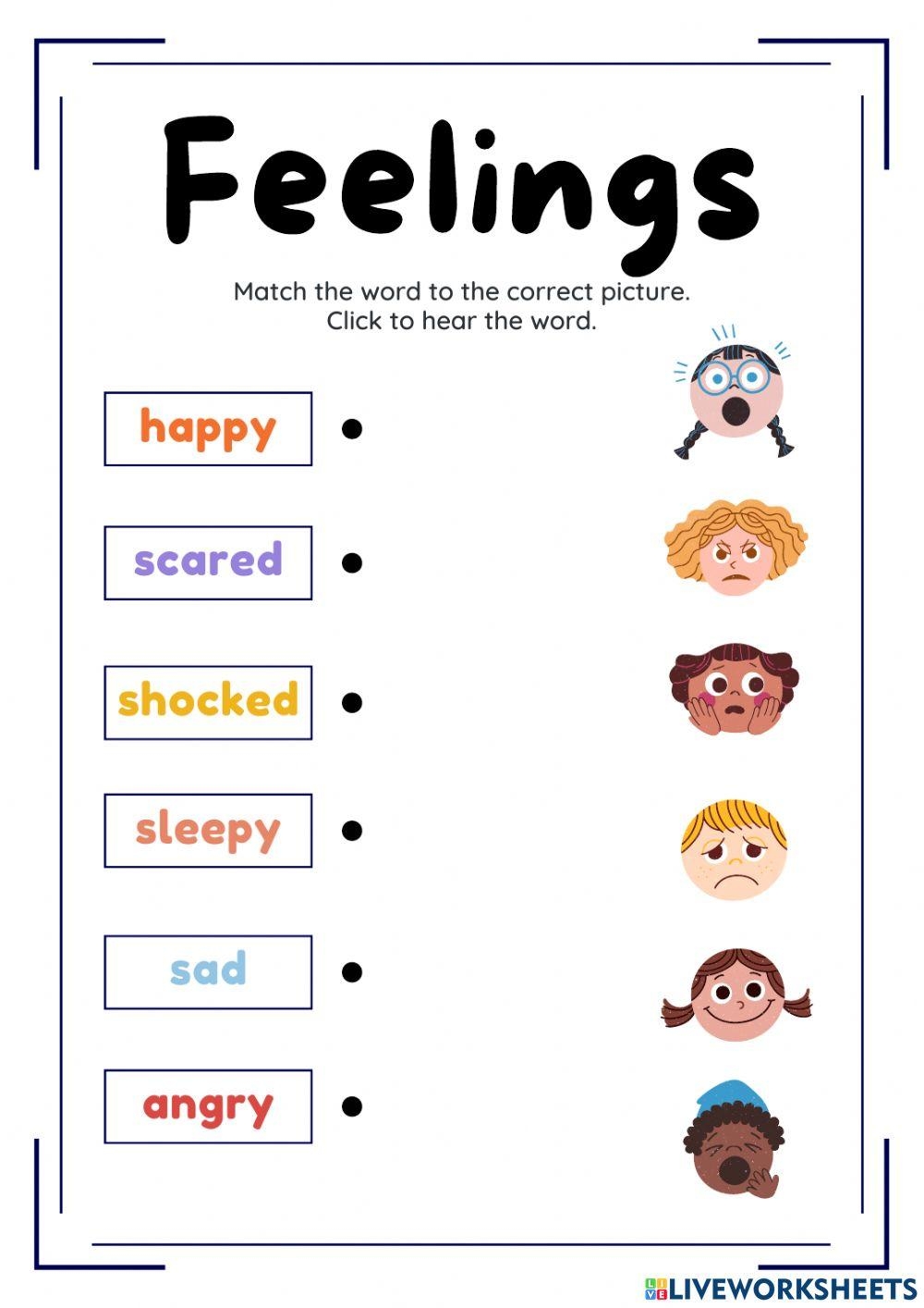 Emotions Preschool Worksheets Planning Playtime Worksheets Library