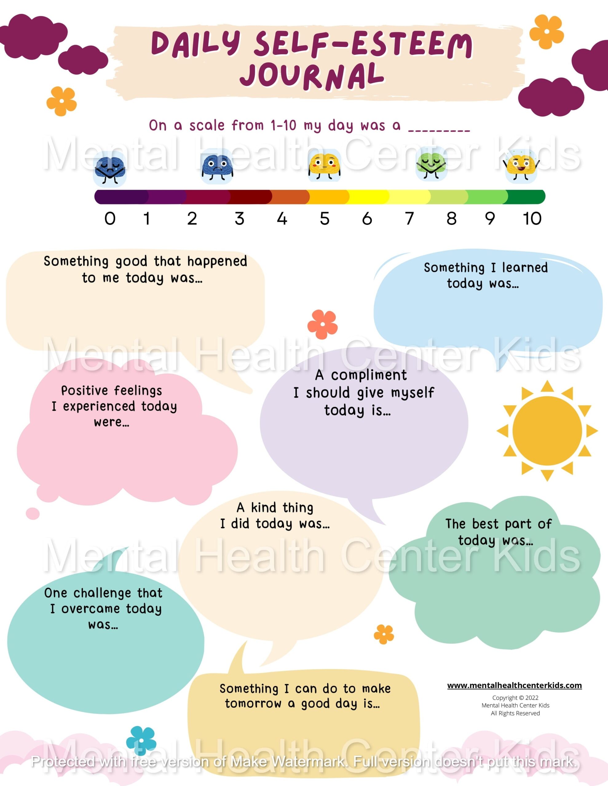 worksheets for kids therapy