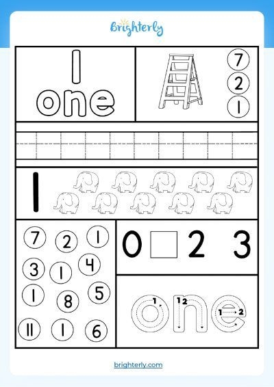 Engaging Number 1 Worksheets For Preschoolers Fun Learning Activities