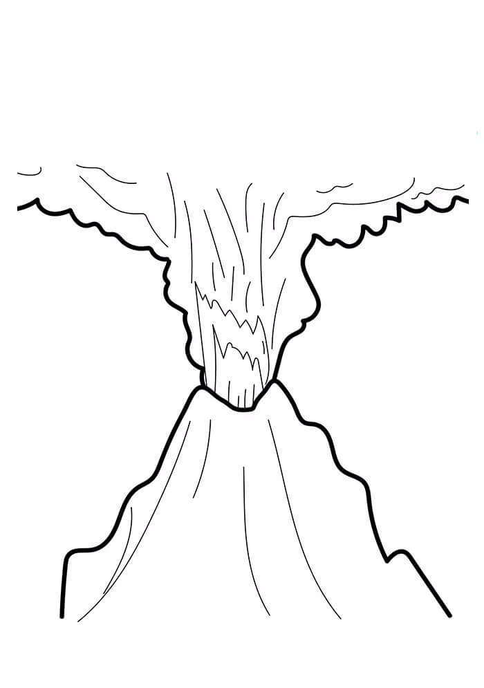 volcano coloring page printable