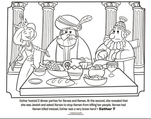 esther and mordecai coloring pages