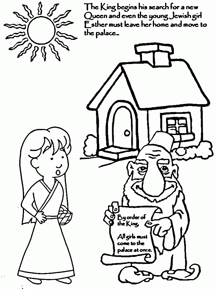 Esther Coloring Page Coloring Home
