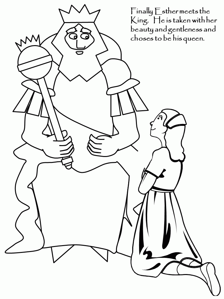 Esther Coloring Page Coloring Home