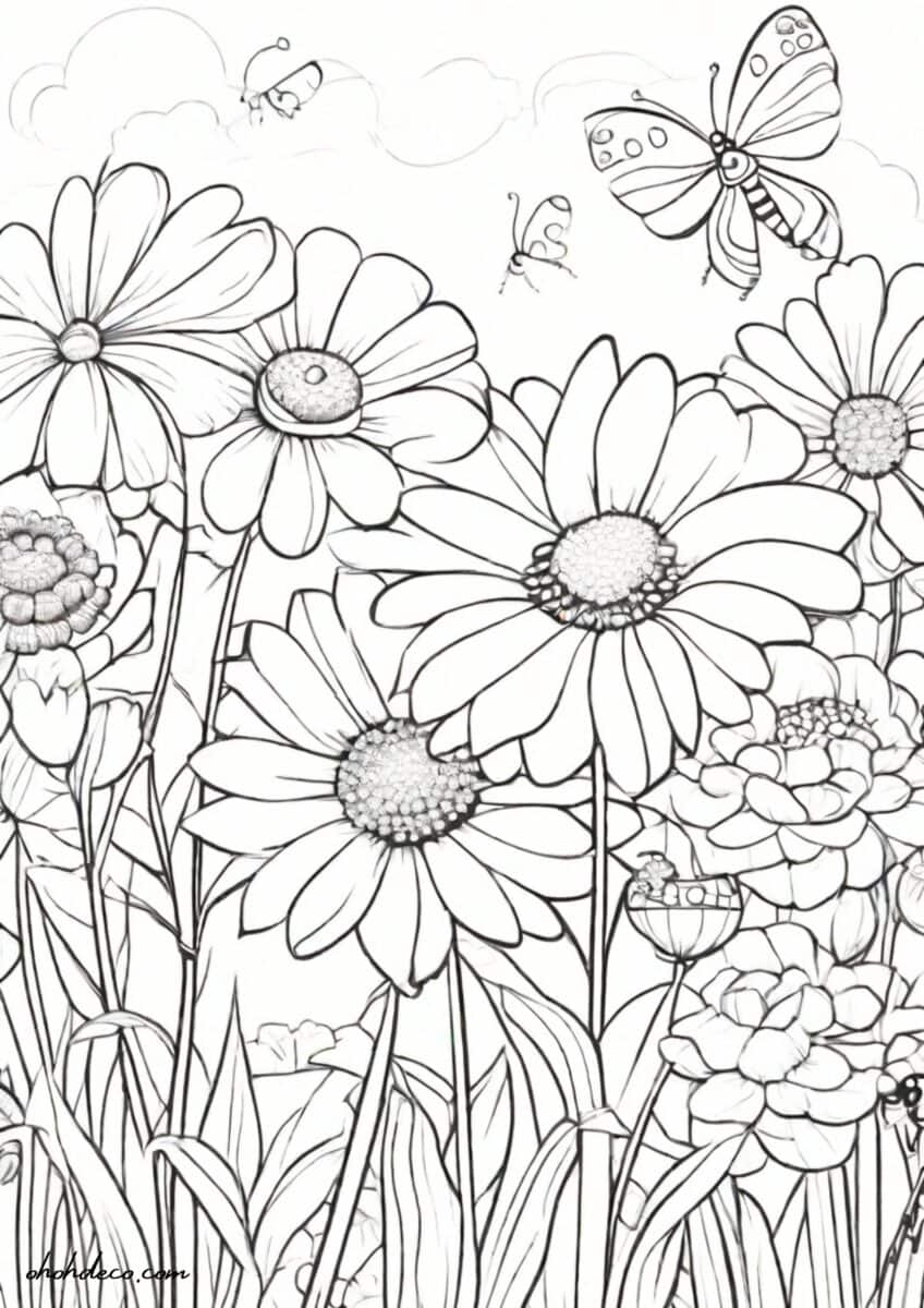 spring coloring printables
