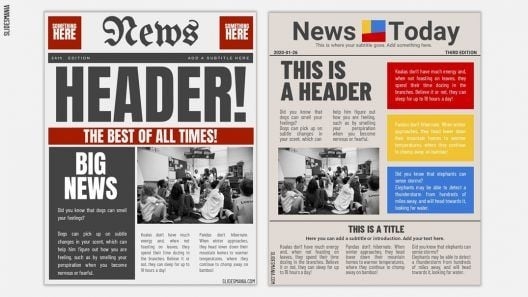 Extra Extra Newspapers Customizable Template SlidesMania