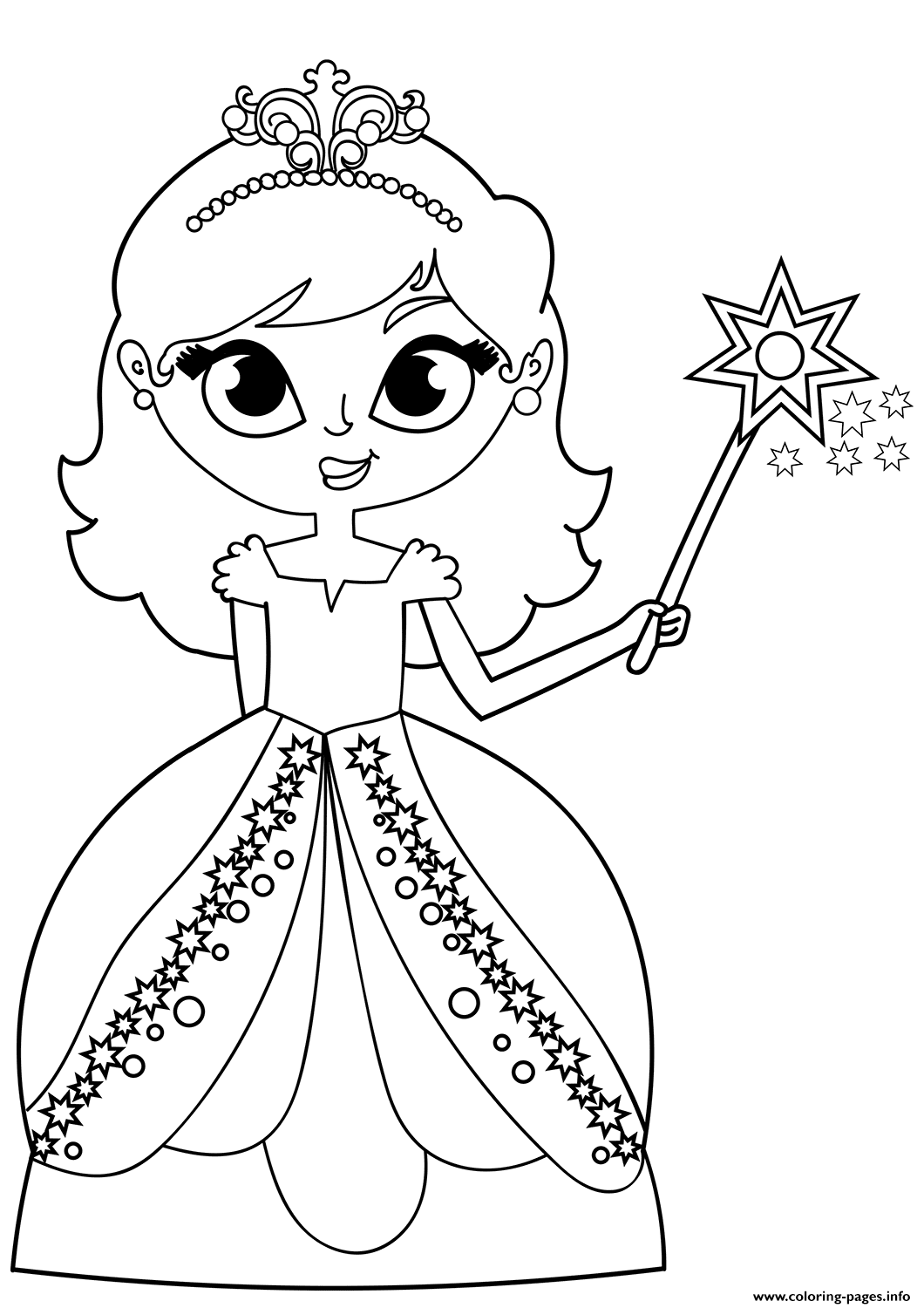 printable princess coloring page