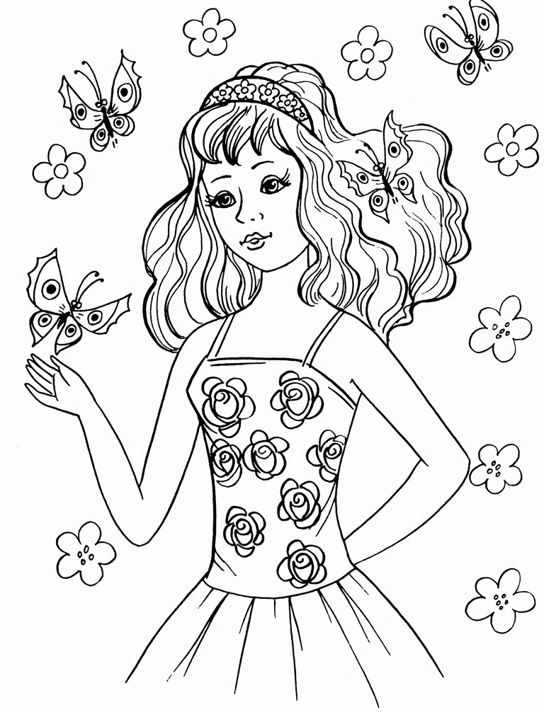 Fashion Coloring Pages For Girls Printable Coloring Home