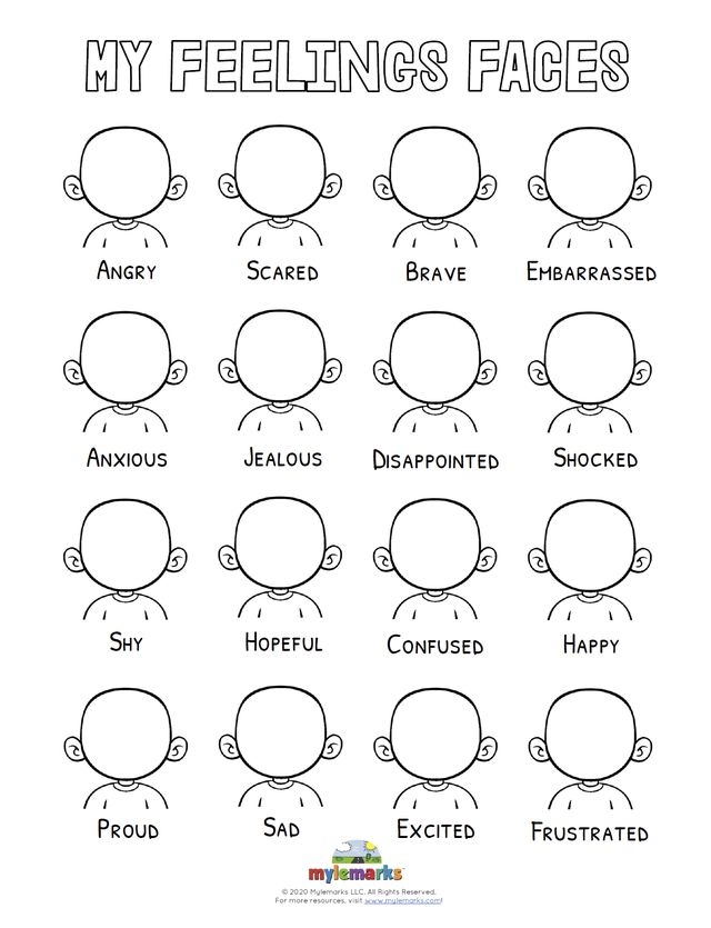 emotional worksheets for kids