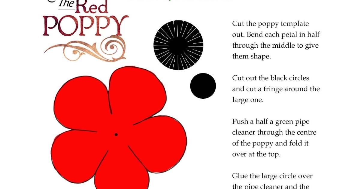 Fifi Colston Creative Remembrance Poppy Template