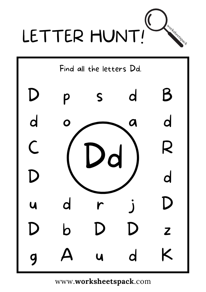 d is for worksheet