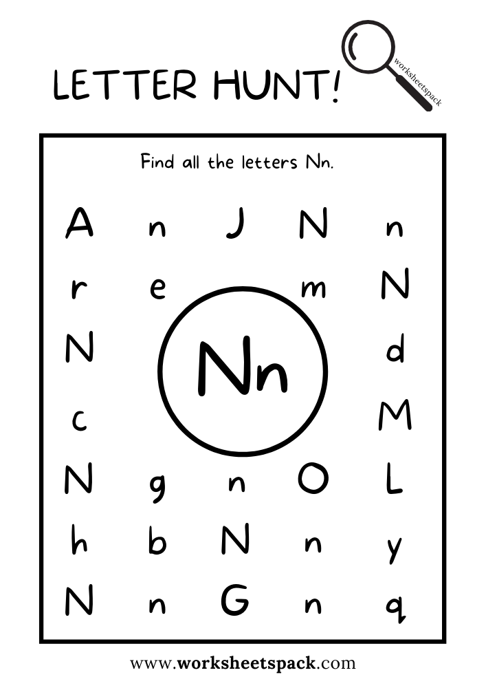 free printable worksheets letter n
