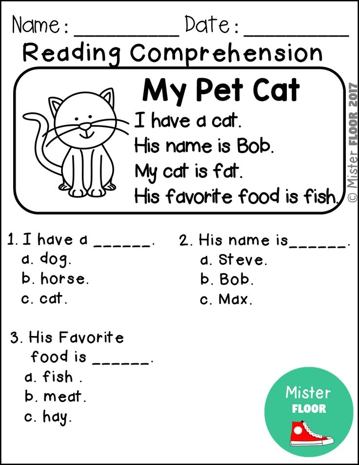 First Grade Reading Comprehension Worksheets