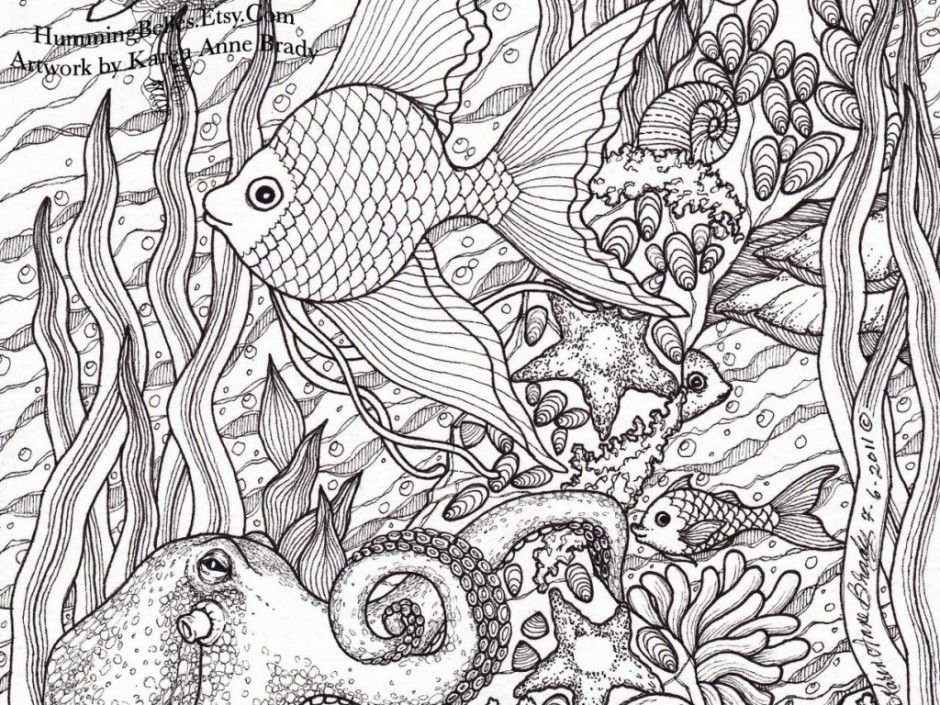Fish On Aquarium Free Printable Detailed Coloring Pages Coloring Home