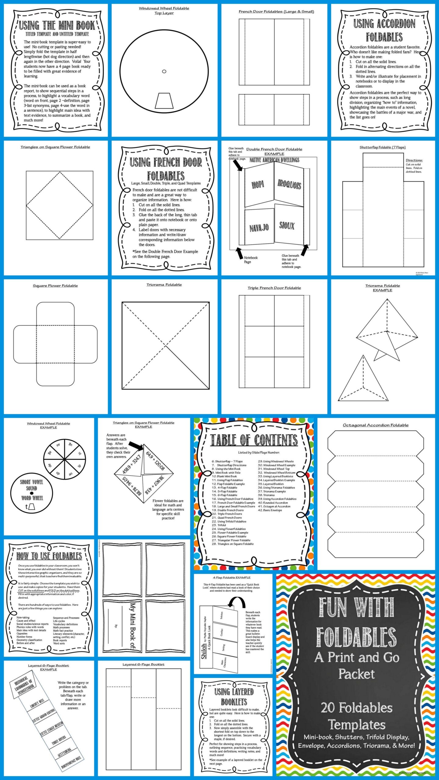 Foldable Book Template