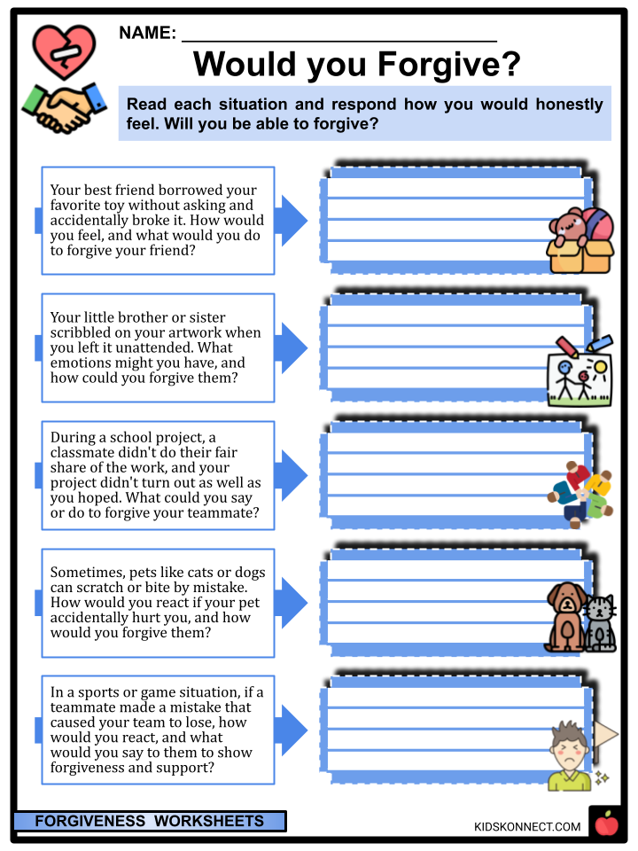Forgiveness Worksheets Importance Effects Tips On Forgiveness 
