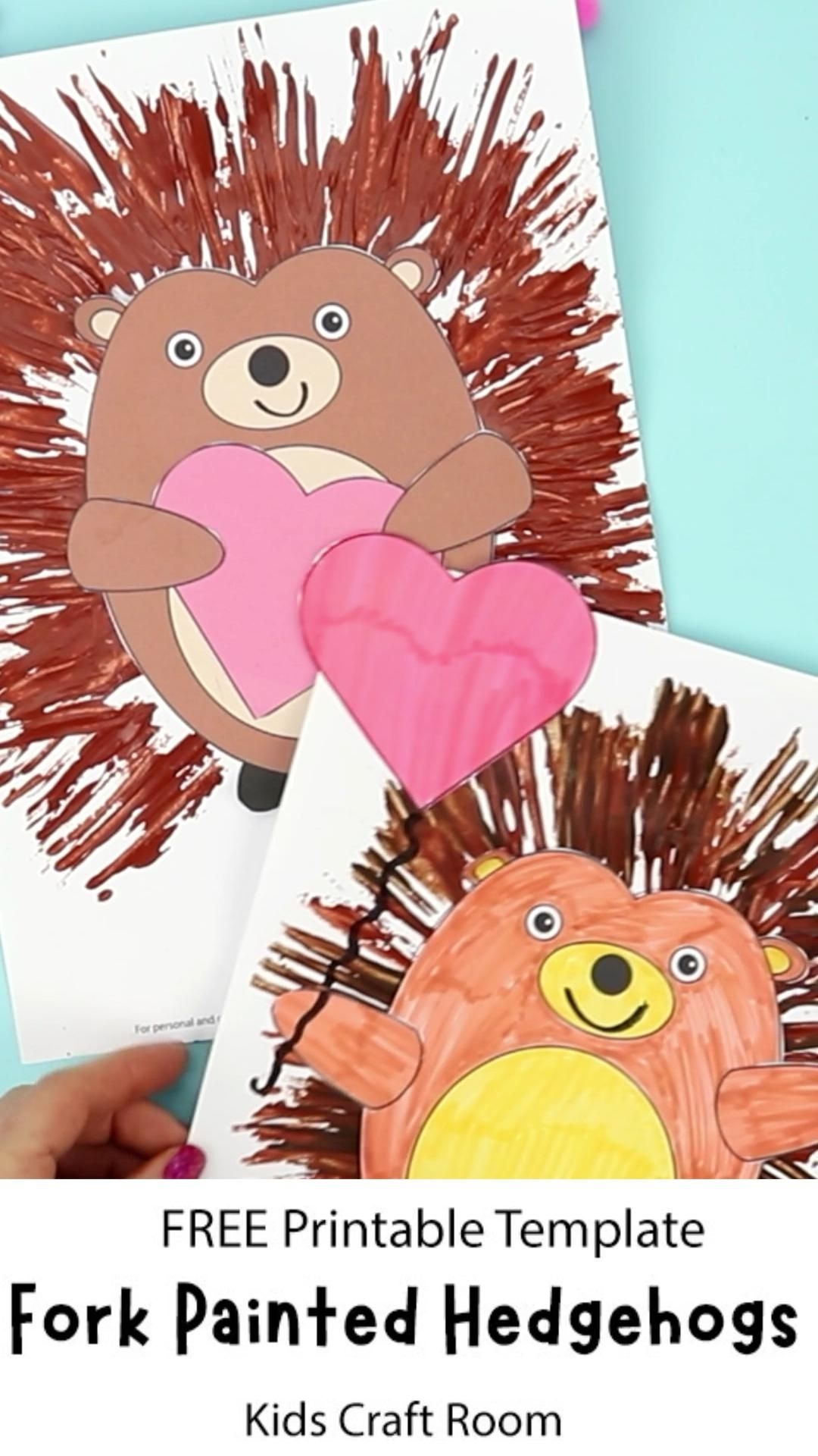 Fork Painted Hedgehog Free Template Artofit