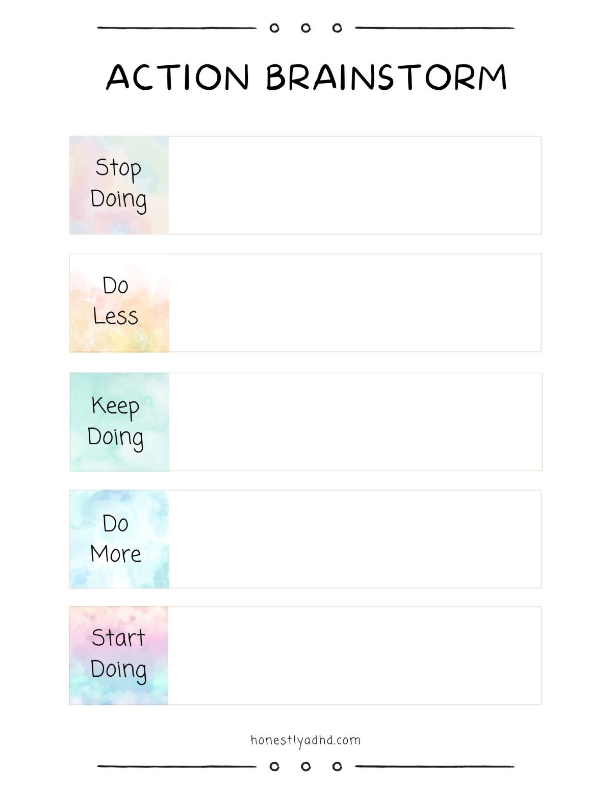 adhd worksheet for older kids