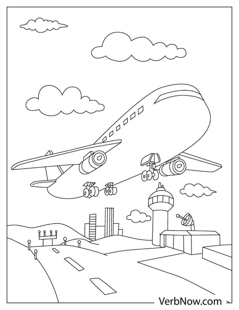 Free AIRPLANE Coloring Pages For Download Printable PDF
