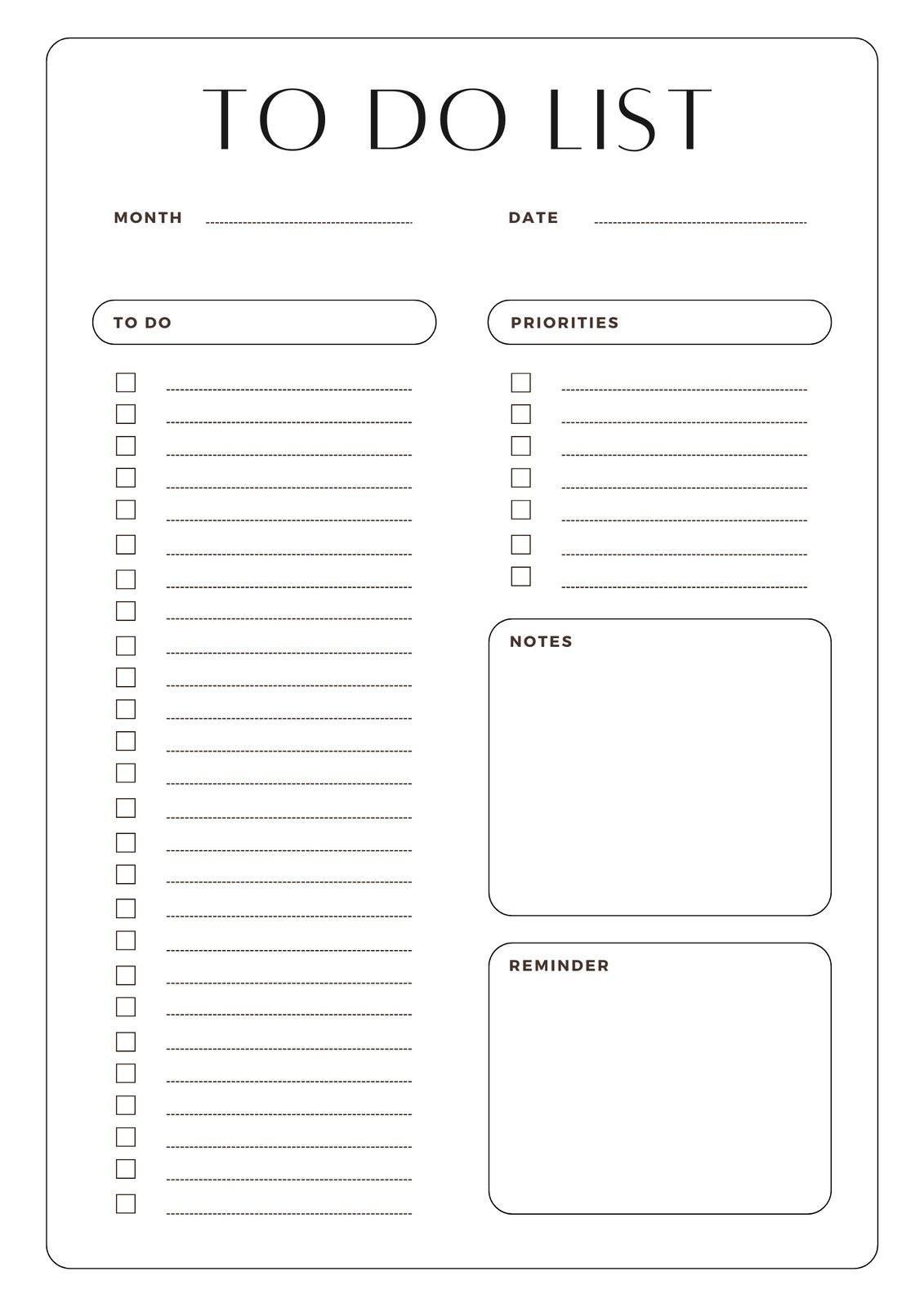 Free And Customizable To Do List Templates Bogiolo