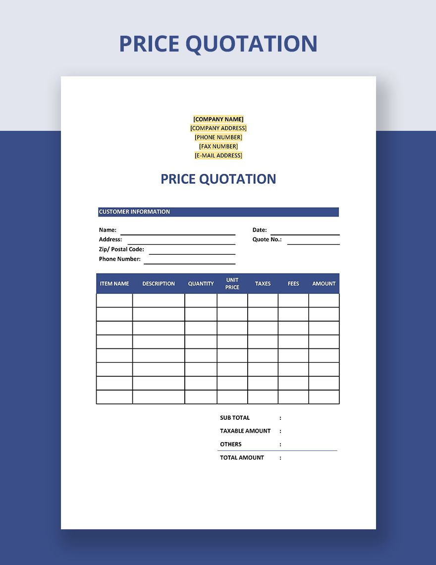 quotation printable template