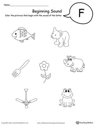 pictures beginning with f sound