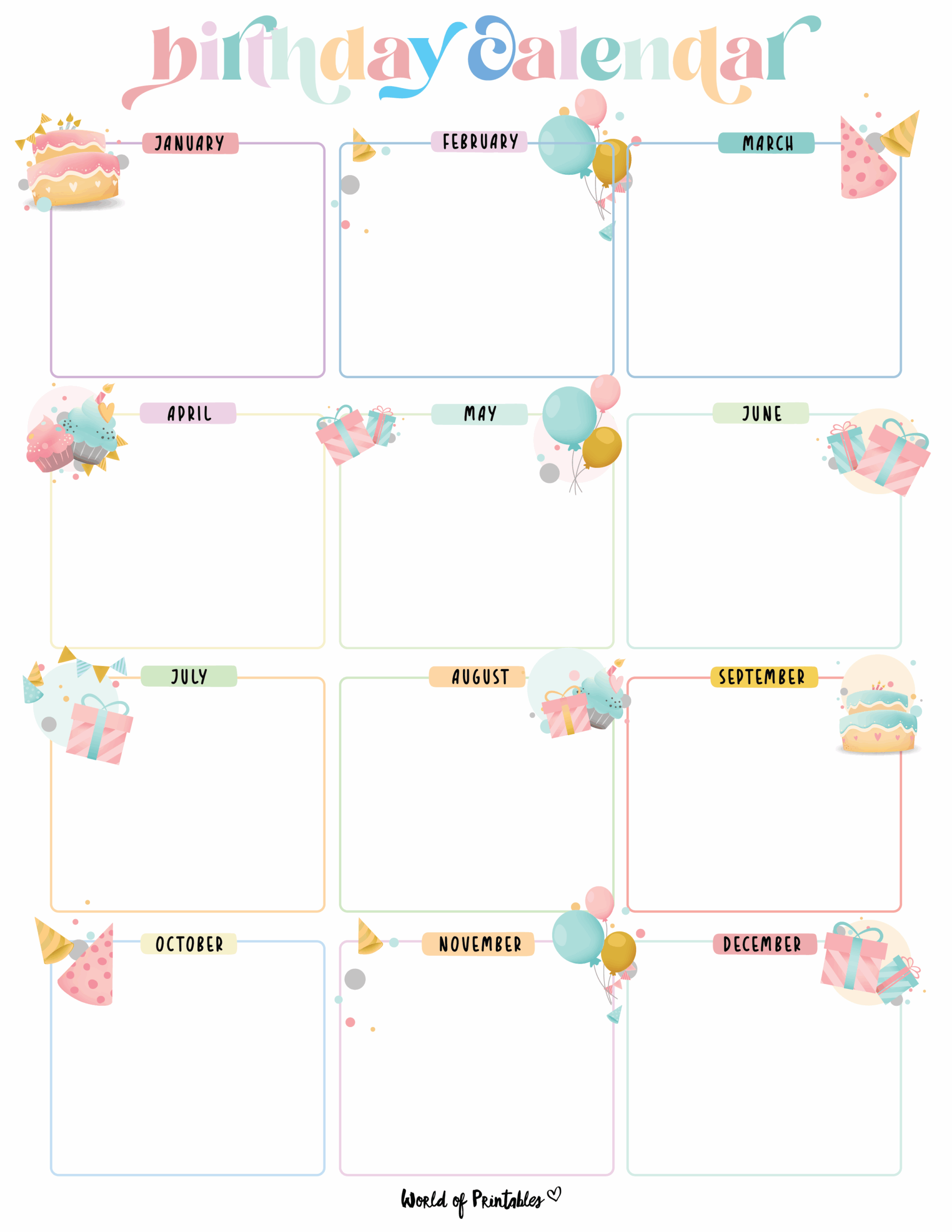 happy birthday printable template free