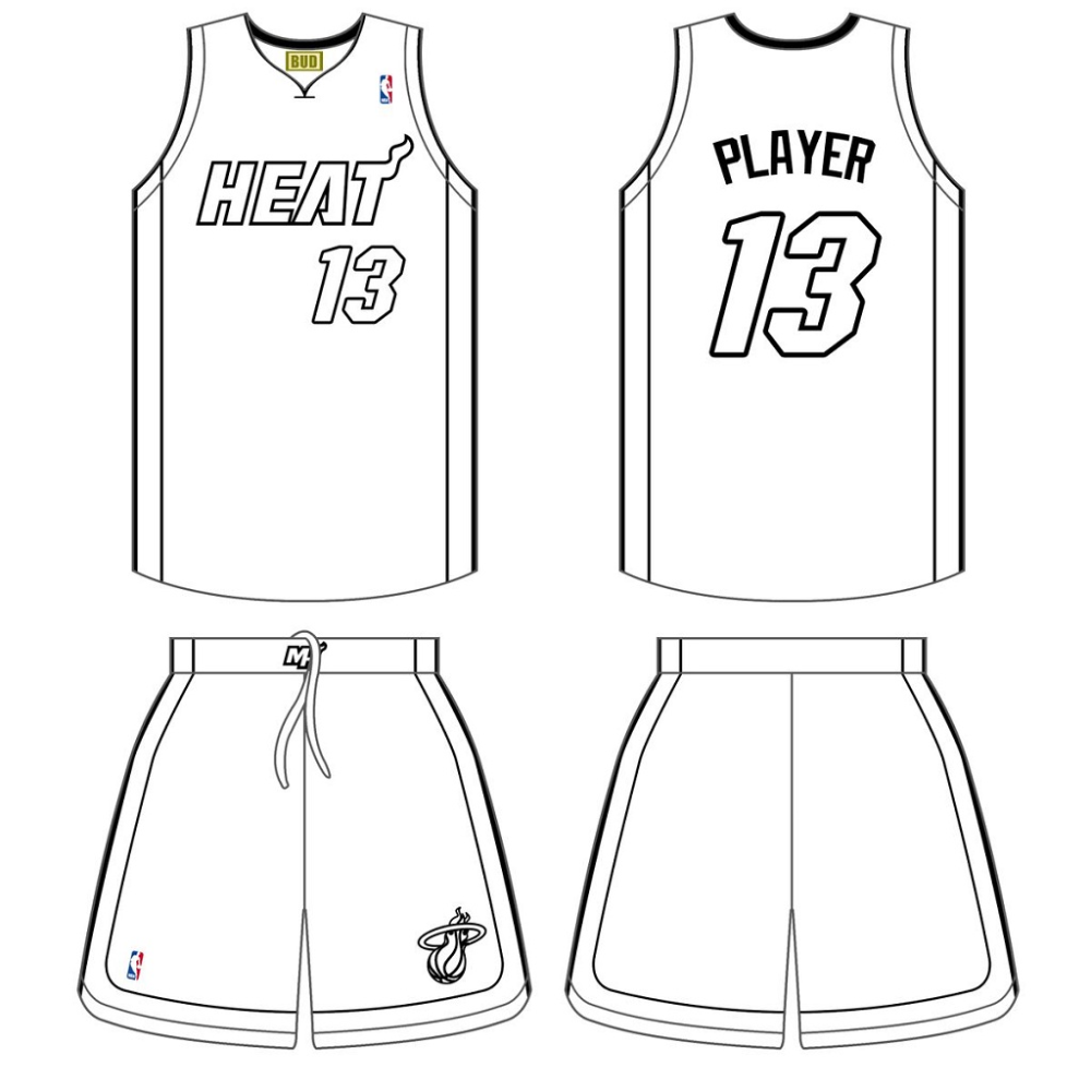 Free Blank Basketball Uniform Template