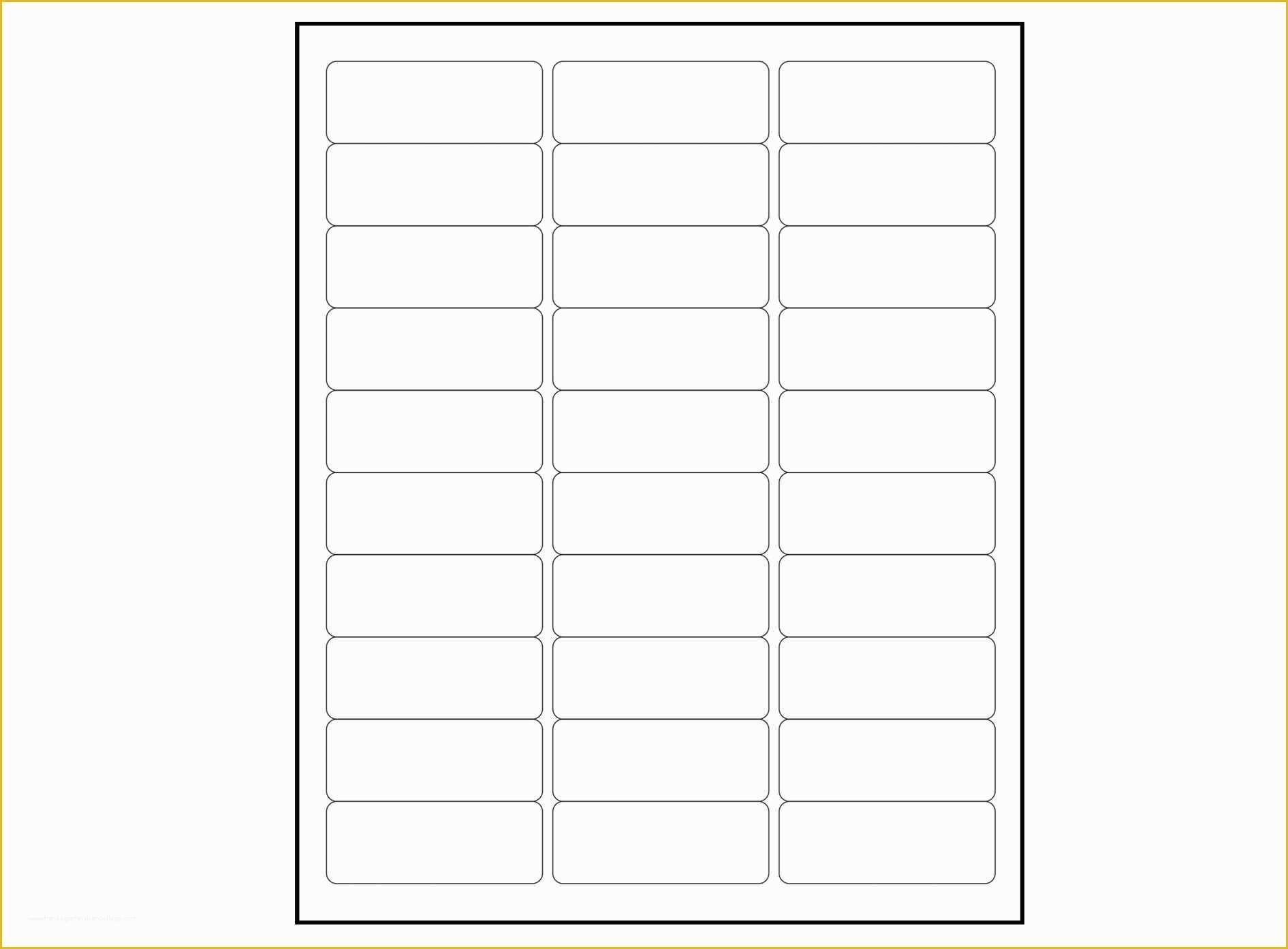 Free Blank Label Templates Of Blank Label Template Word 2010 Templates