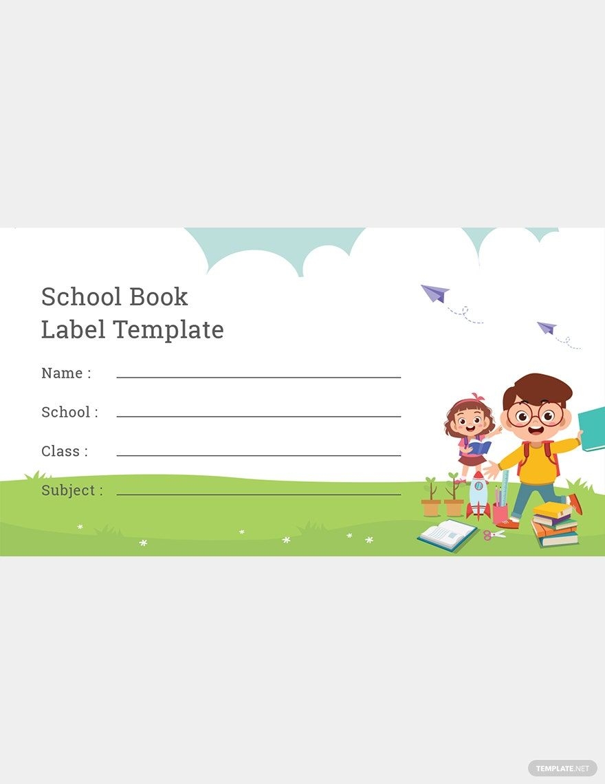 FREE Book Label Template Download In Word Photoshop Template