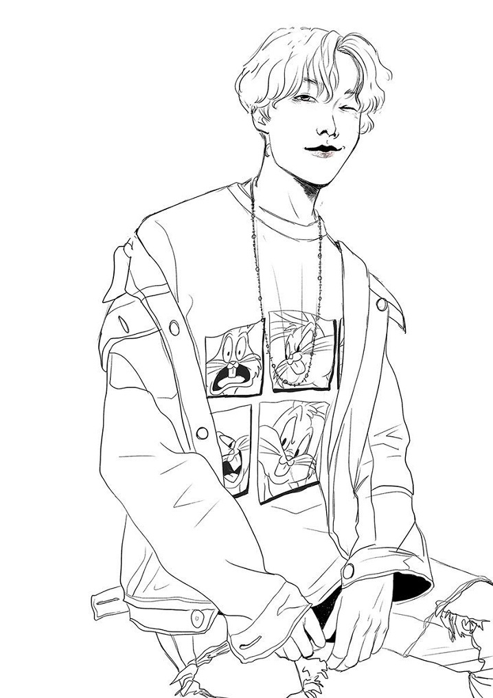 bts free coloring pages