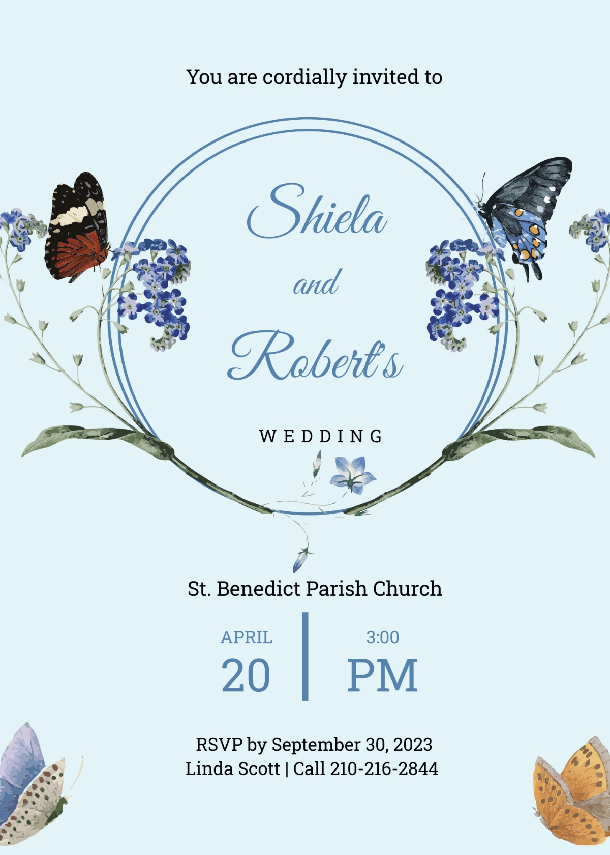 Butterfly Invitation Template