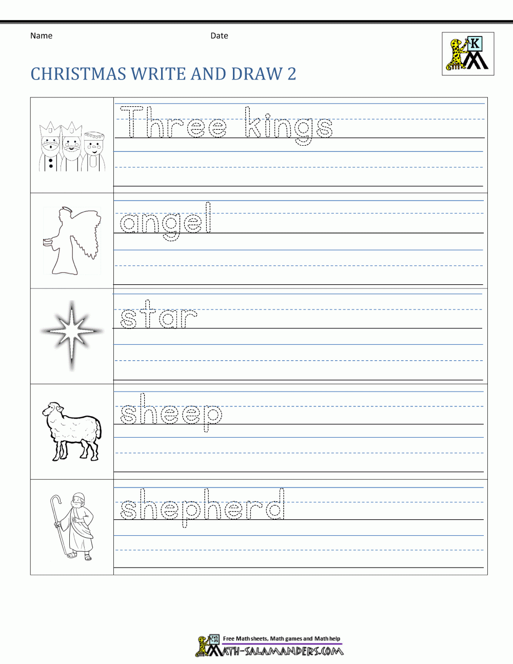 worksheets for kids christmas
