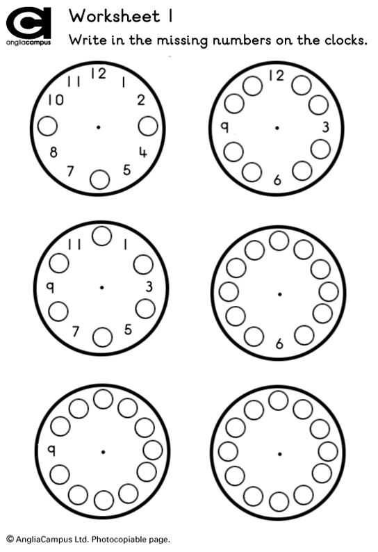 Free Clock Printables For Preschool