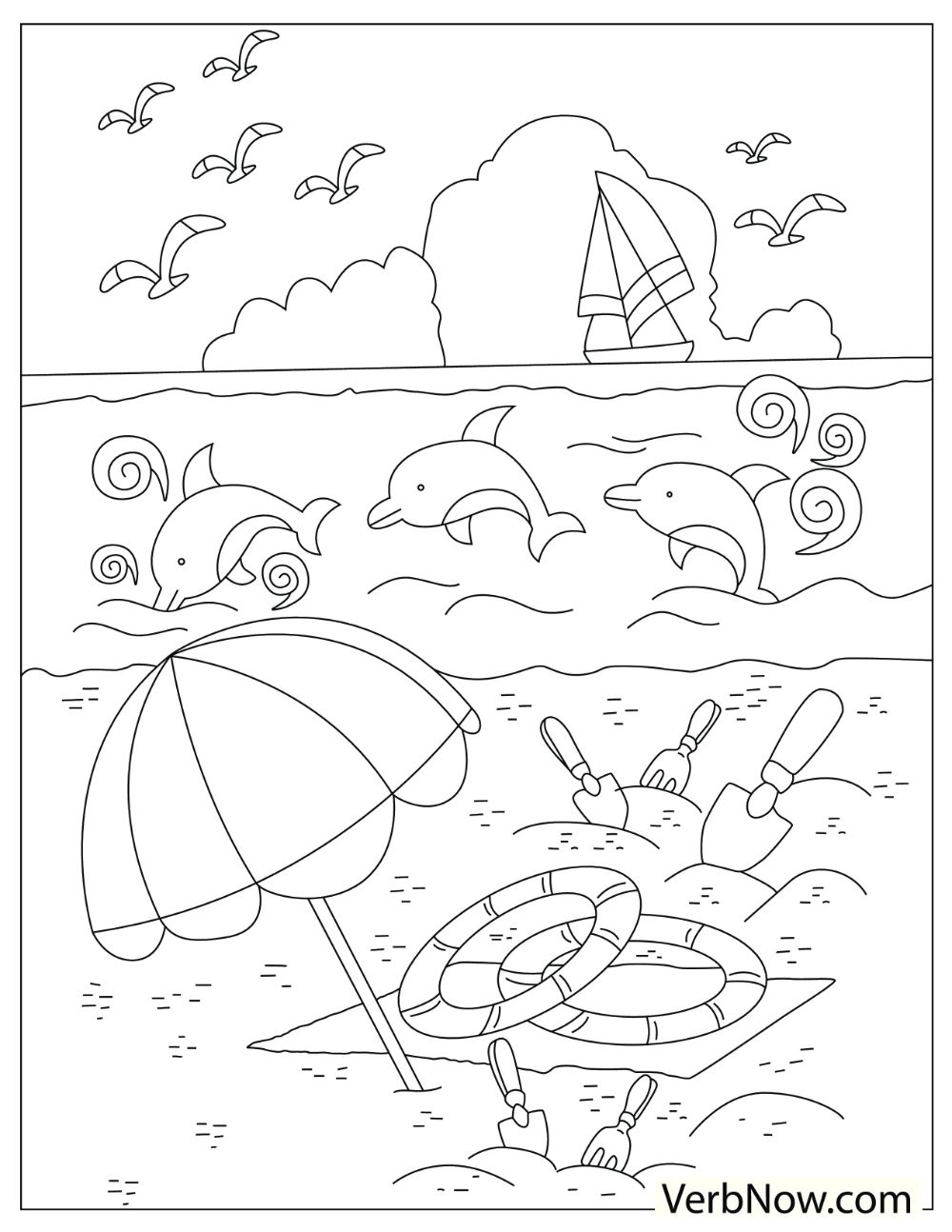 Free Coloring Pages For Kids Printable Summer Coloring Summer Pages