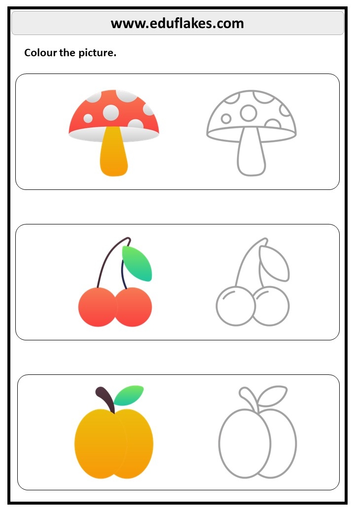 coloring worksheet with guide