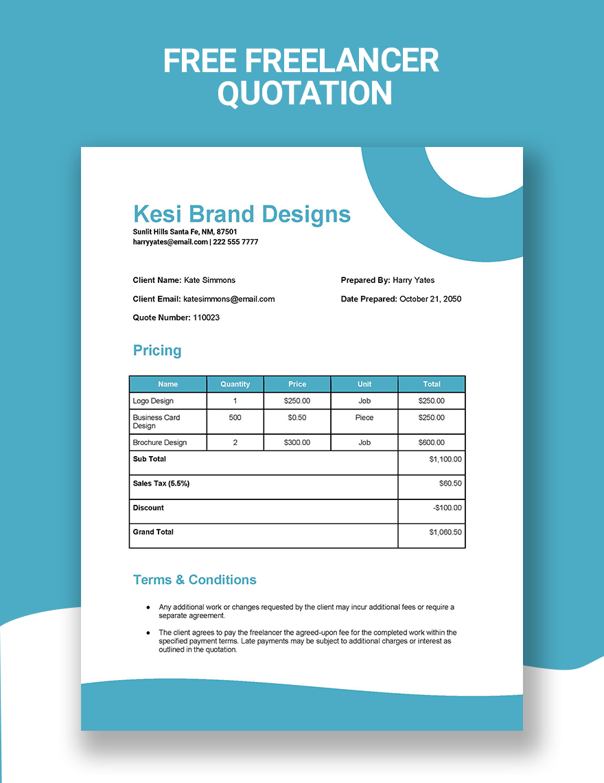 Free Consultant Quotation Templates To Edit Online And Print