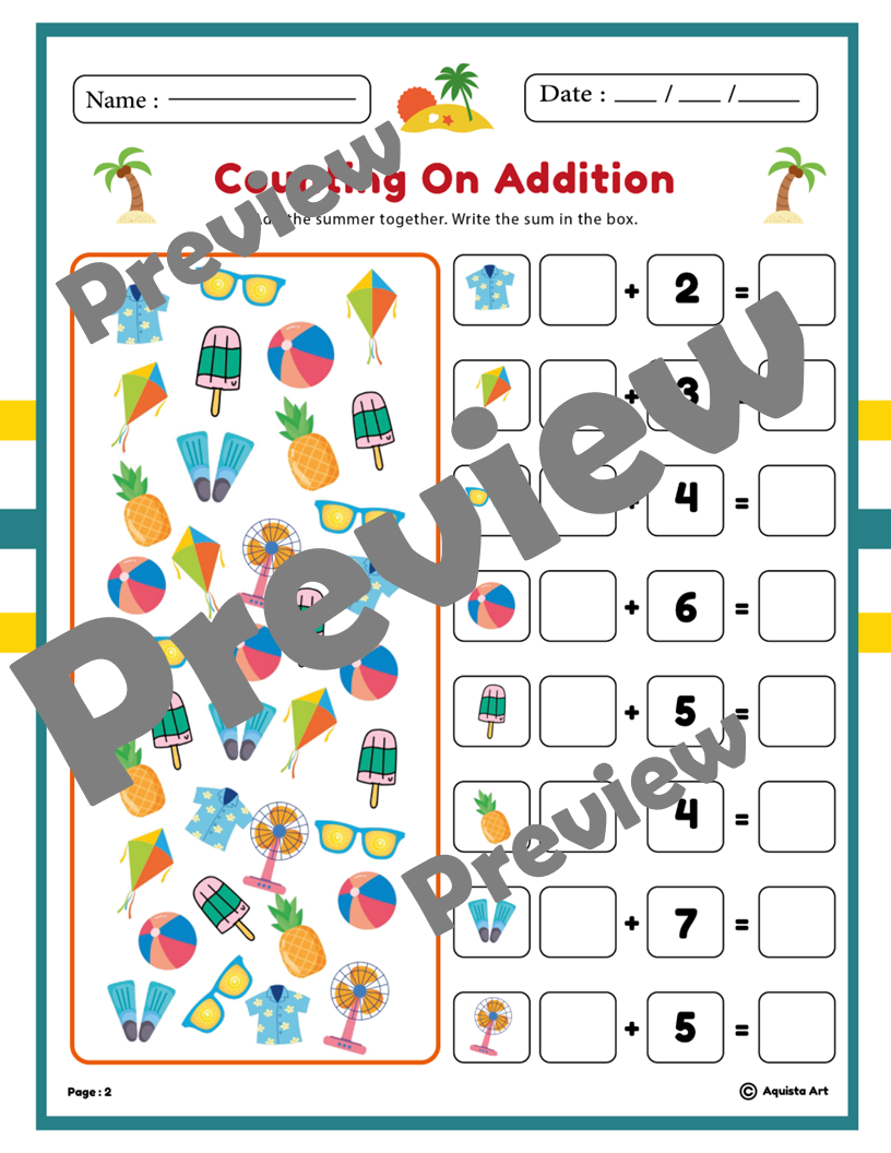 Free Counting On Addition Worksheet Download Free Counting On Addition 