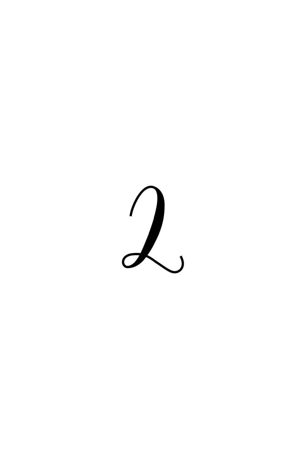Free Cursive Number 2 Printable