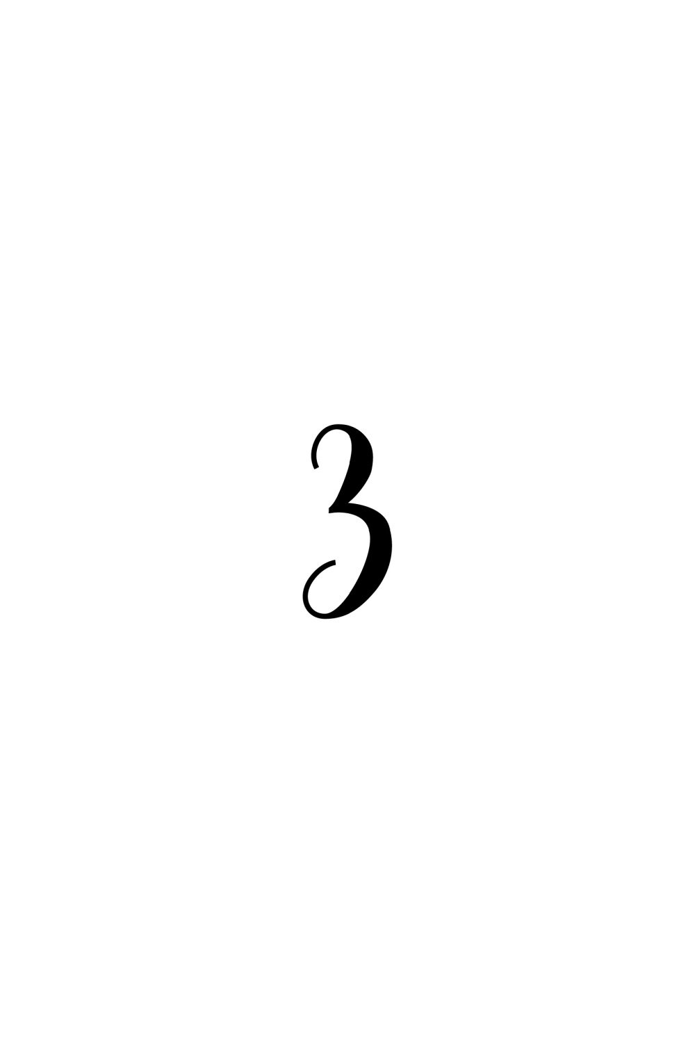 Free Cursive Number 3 Printable
