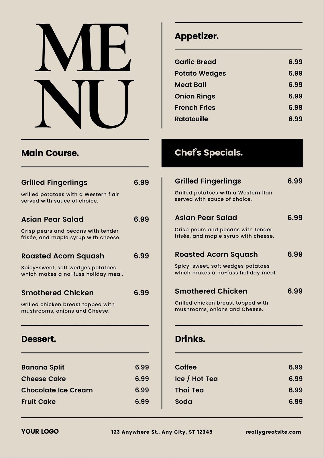 Free Customizable Delectable Cafe Menu Templates Canva