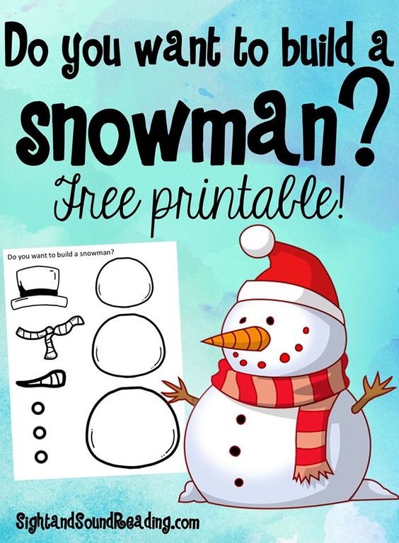 Free Do You Want To Build A Snowman Printable The Homeschool Village