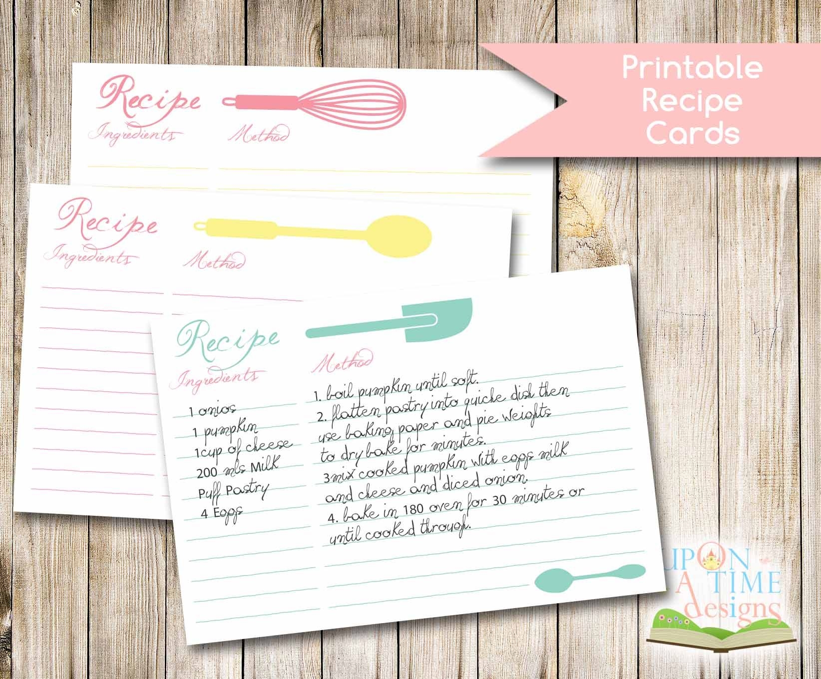 Free Downloadable Recipe Template Printable Calendars AT A GLANCE