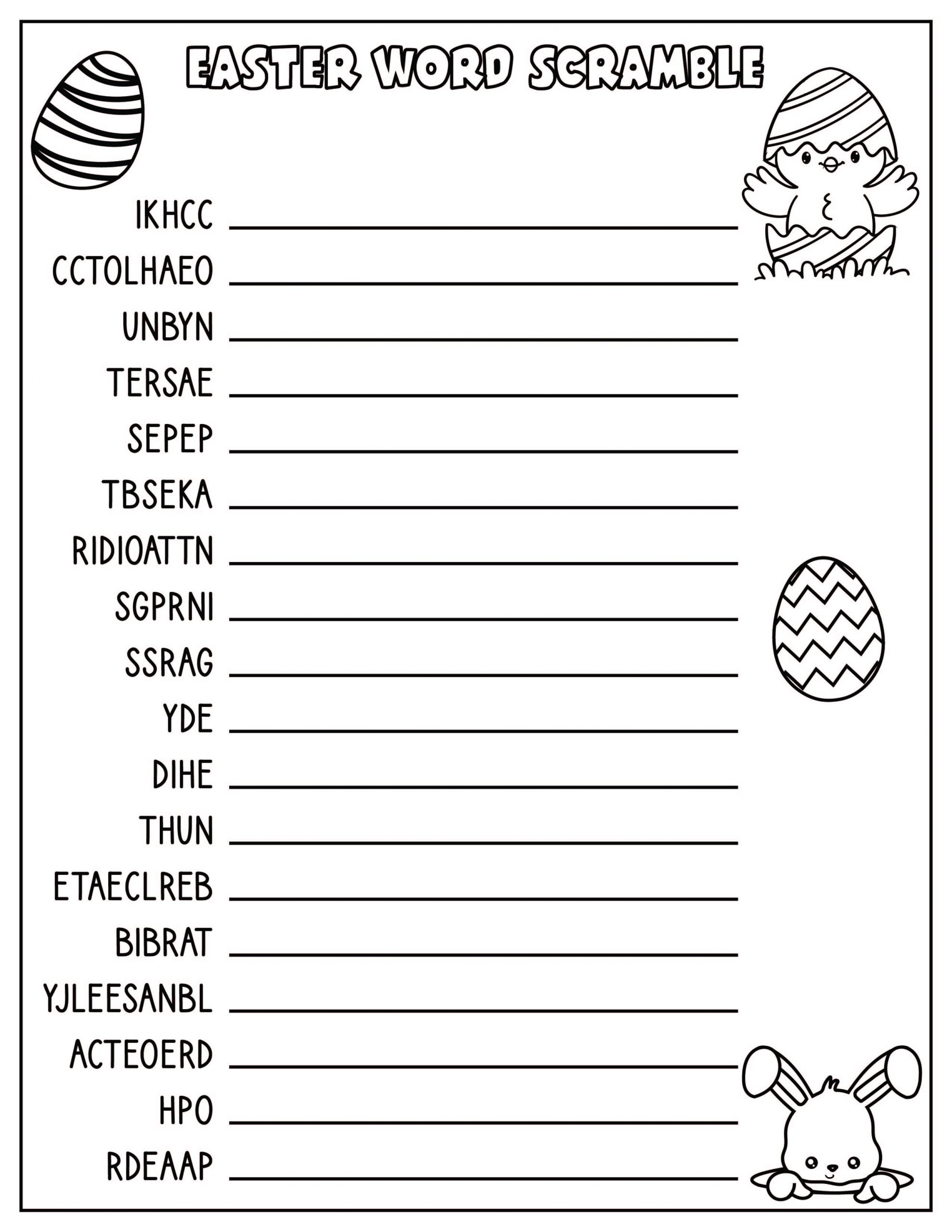 easter activities printable free