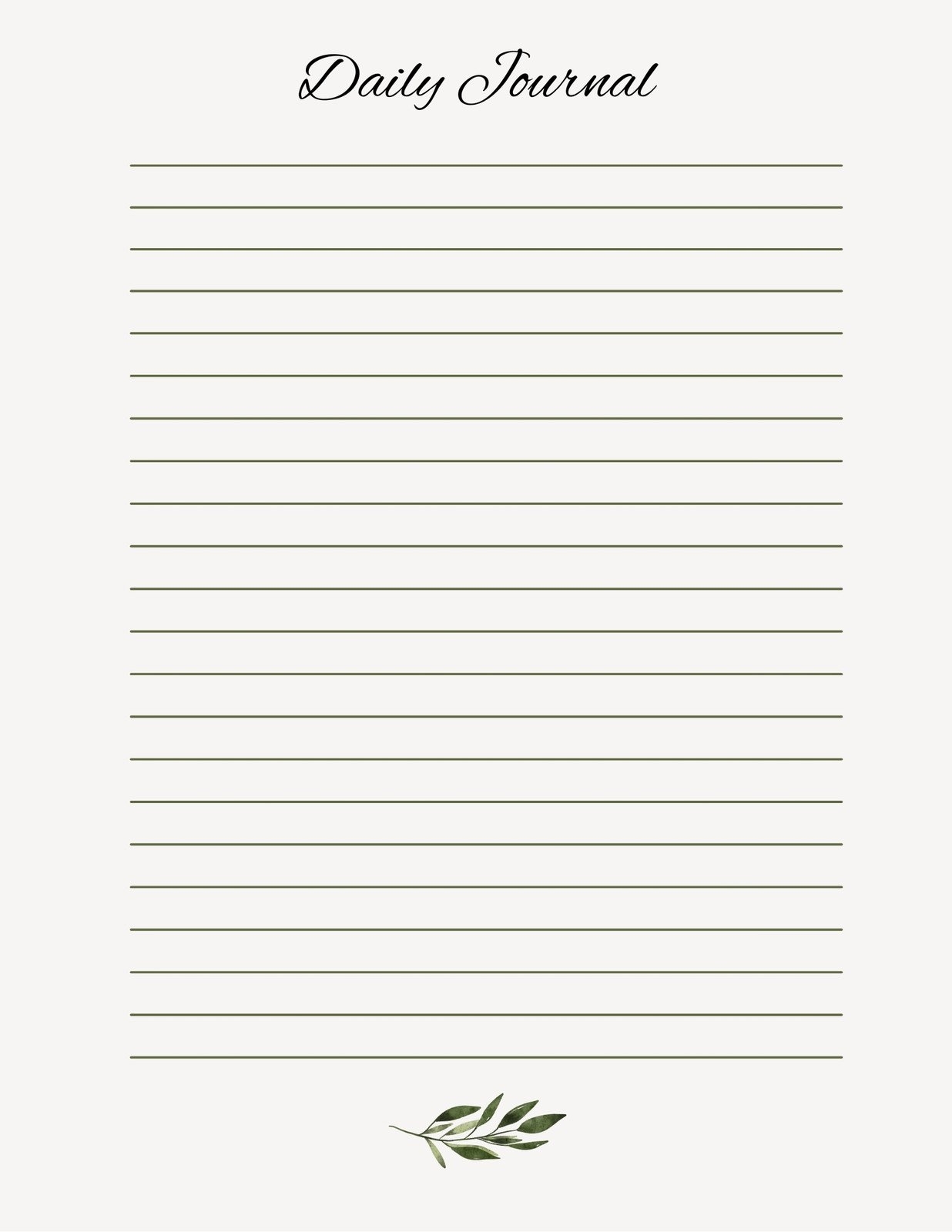 free printable journal template word