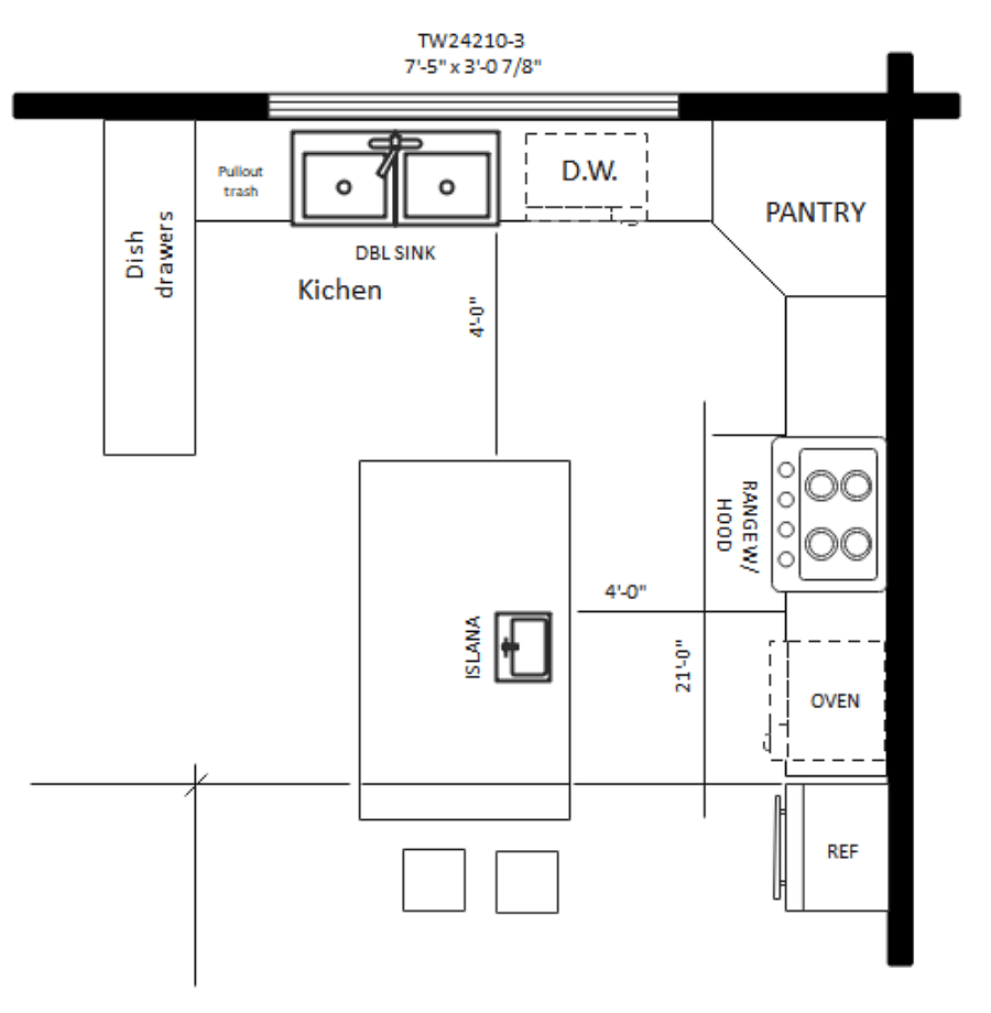 Free Editable Kitchen Floor Plan Examples Templates EdrawMax Fillable 