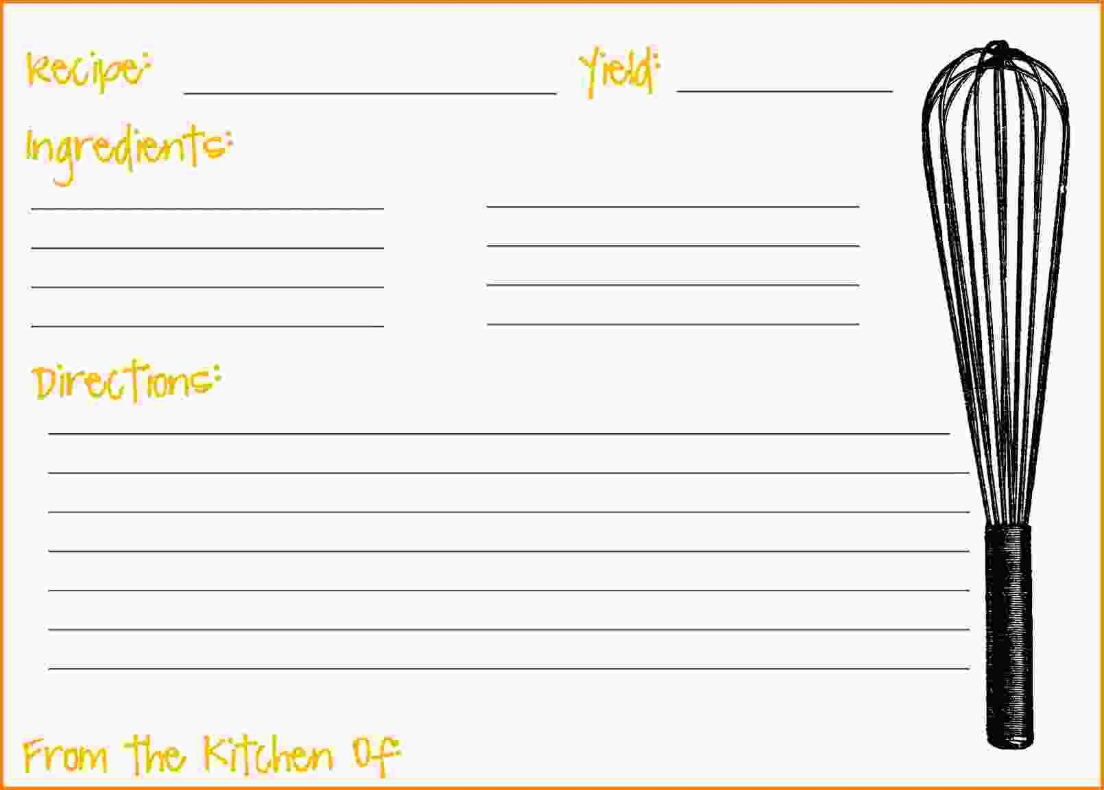 Free Editable Recipe Card Templates For Microsoft Word Retaviation