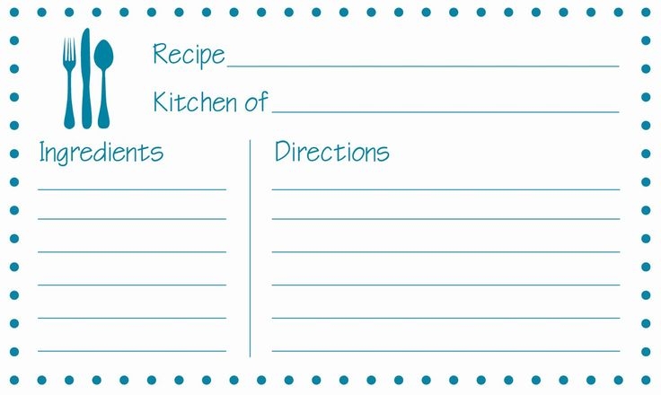 free printable editable recipe page