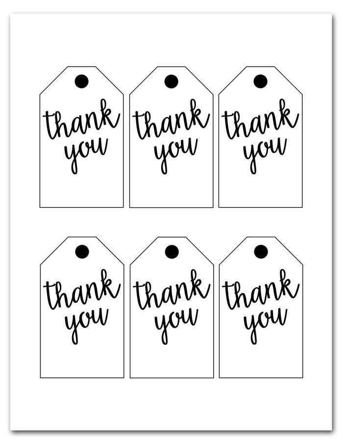 Free Editable Thank You Tags Template