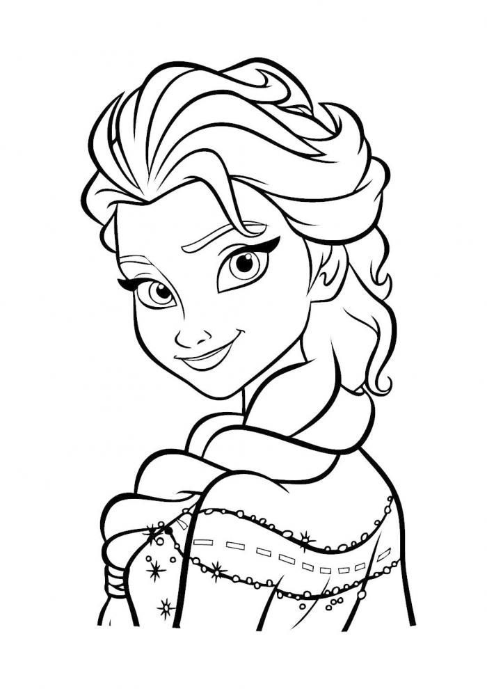 Free Elsa Frozen Coloring Sheet And PDF To Print