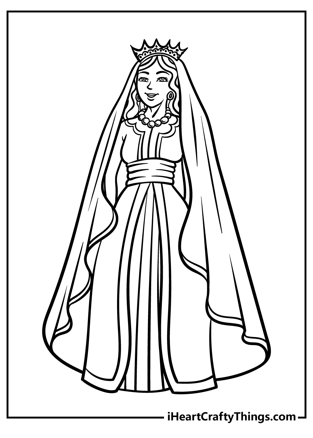 free printable queen coloring pages